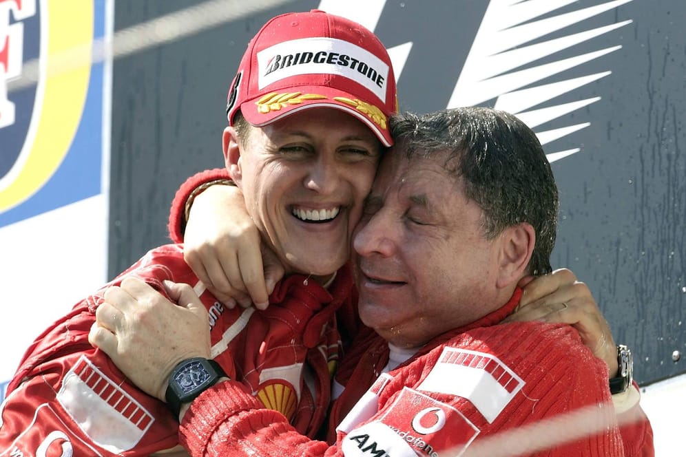 Michael Schumacher (l.) und Jean Todt: Gemeinsam holten sie fünf Weltmeistertitel für Ferrari.