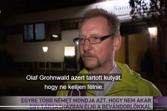 Olaf Grohnwald im ungarischen Fernsehen: AfD-Politiker lassen sich als unbescholtene Bürger interviewen.