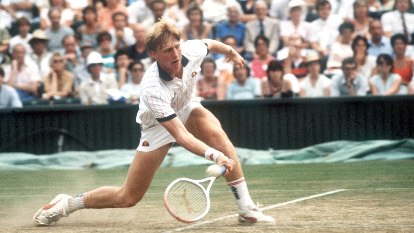 Boris Becker: 1985 gewinnt er in Wimbledon.