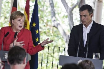 Bundeskanzlerin Angela Merkel zu Gast bei ihrem spanischen Amtskollegen Pedro Sanchez.