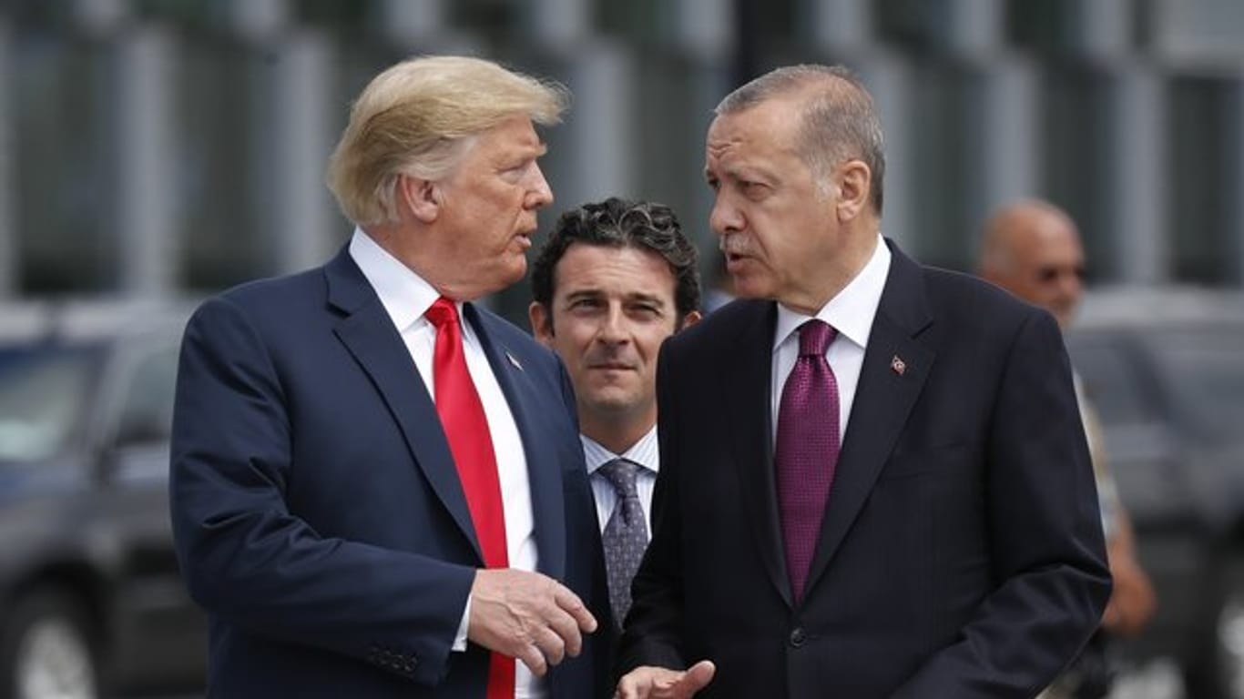 Da sprachen sie noch miteinander: Donald Trump und Recep Tayyip Erdogan beim Nato-Gipfel im Juli.
