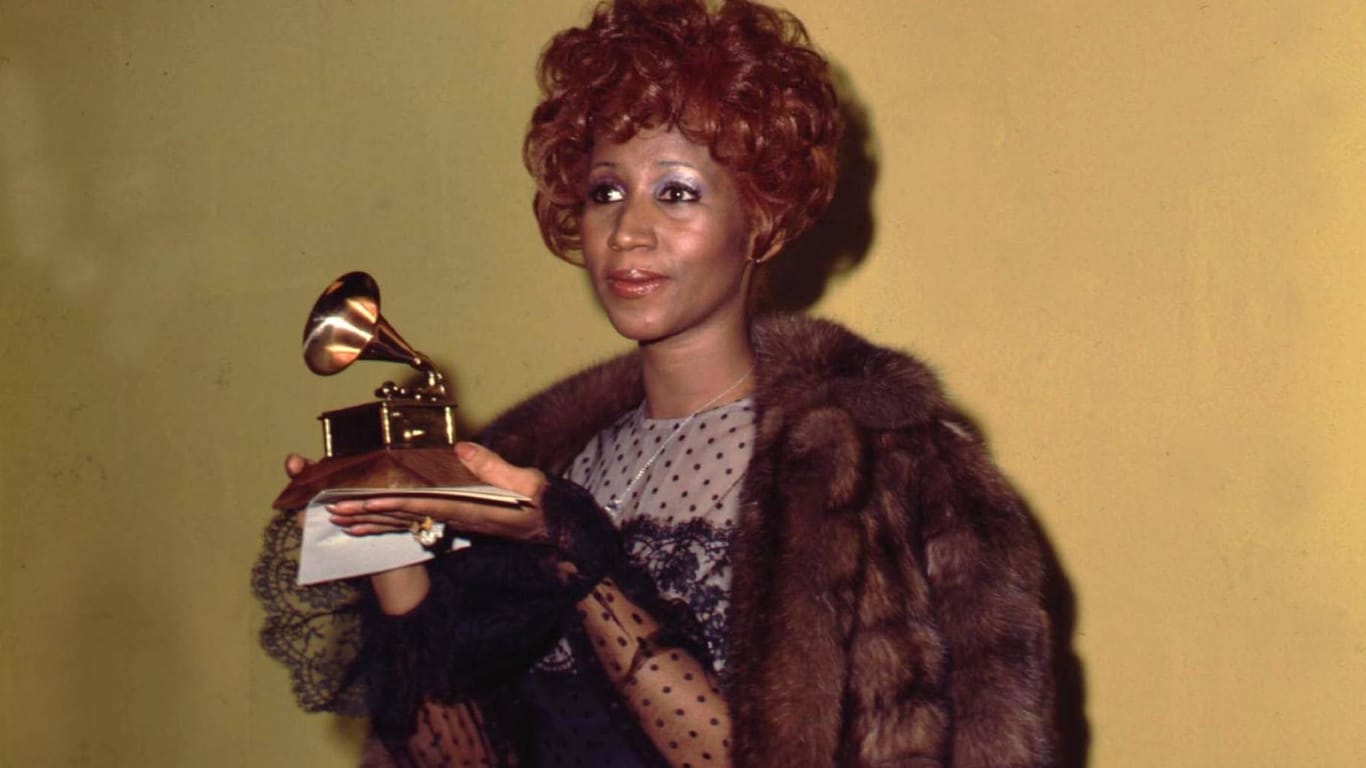 Aretha Franklin wurde mit 18 Grammys ausgezeichnet – hier bei den Awards 1975.