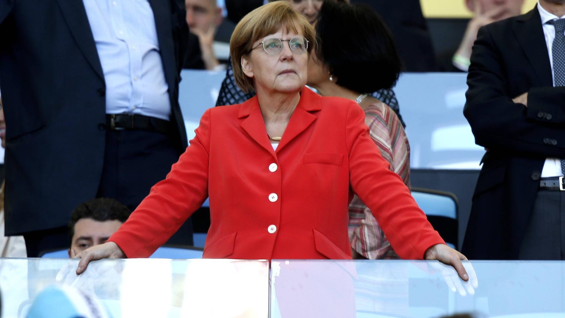 Auf der Tribüne: Beim WM-Erfolg der deutschen Fußballer 2014 in Rio war Angela Merkel im Stadion dabei.