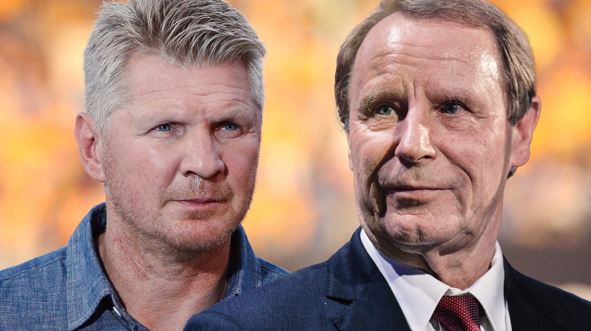 Stefan Effenberg (l.) und Berti Vogts werden weiterhin im Wechsel das Fußball-Geschehen bei t-online.de einordnen.