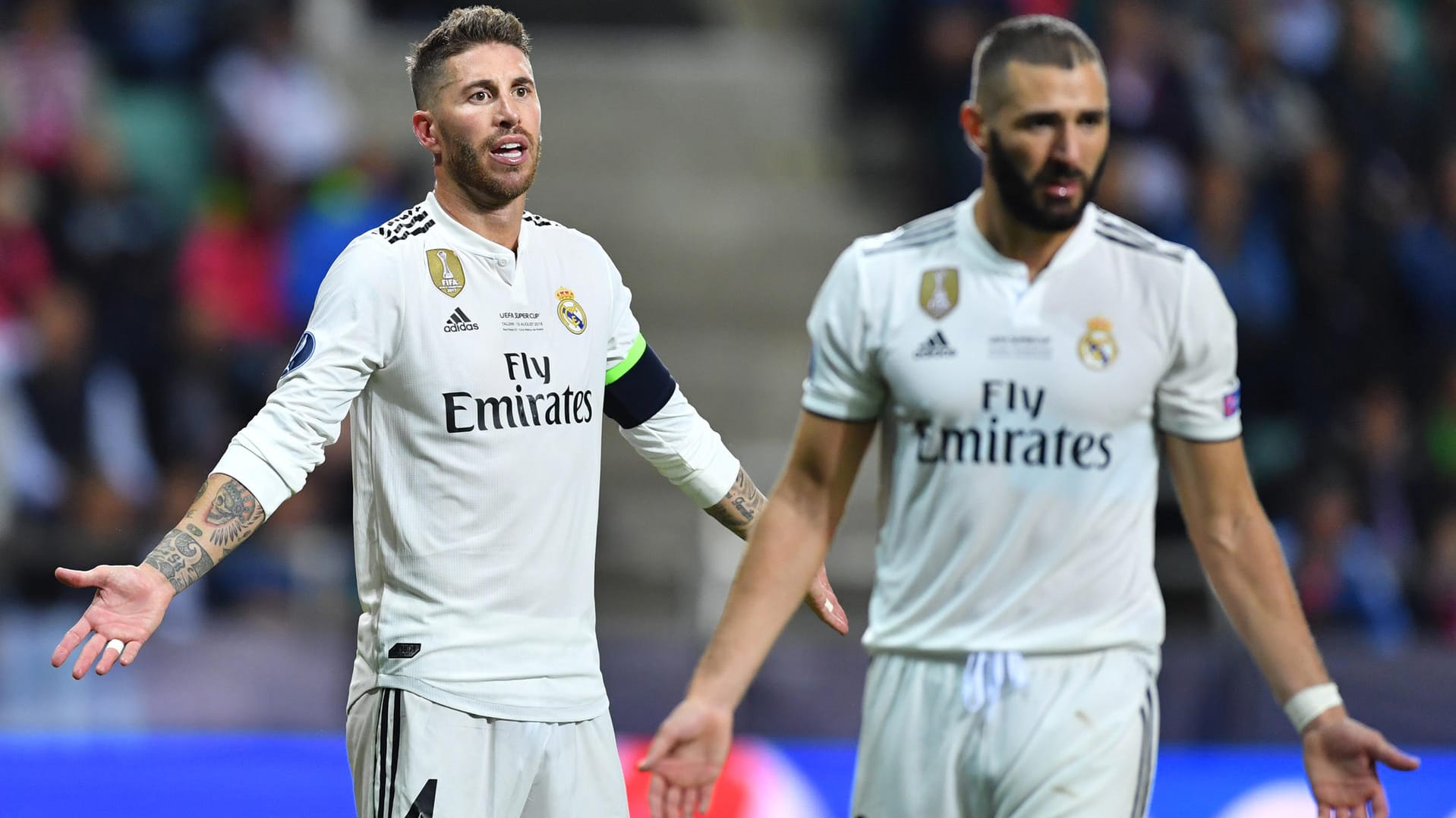 Ratlos: Sergio Ramos (l.) und Karim Benzema (r) bei der Real-Pleite.