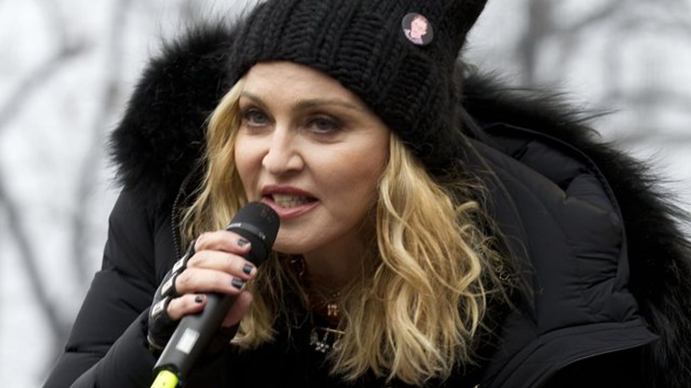 Madonna beim "Marsch der Frauen" in Washington (2017).