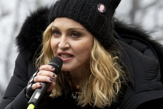 Madonna beim "Marsch der Frauen" in Washington (2017).
