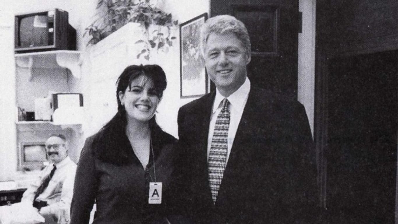 Bill Clinton mit Monica Lewinsky am 17. November 1995