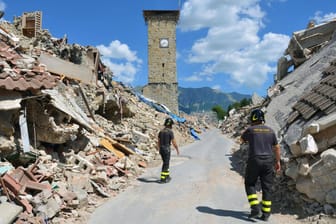 Amatrice im Juli 2017: Ein Jahr zuvor hatte ein Erdbeben schwere Schäden in der mittelitalienischen Stadt angerichtet.