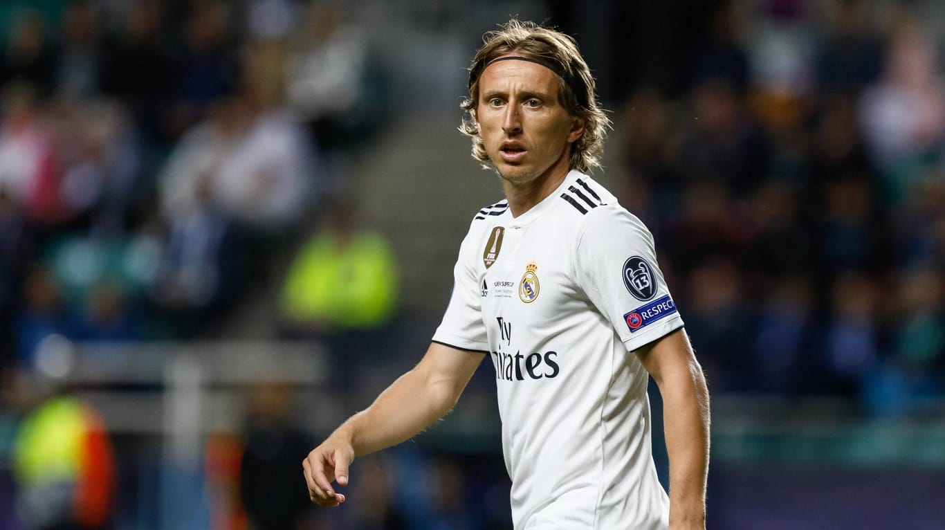 Luka Modric beim UEFA Super Cup: Luka Modric gehört bei Real Madrid seit 2012 zu den Top-Spielern. Inter Mailand soll mit ihm Wechsel-Gespräche geführt haben.