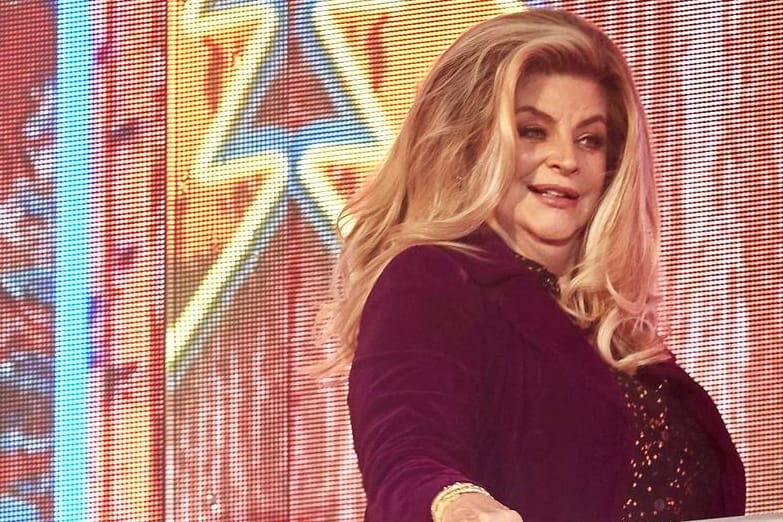 Einzug in den britischen TV-Container: Kirstie Alley zeigt sich ihren Fans.