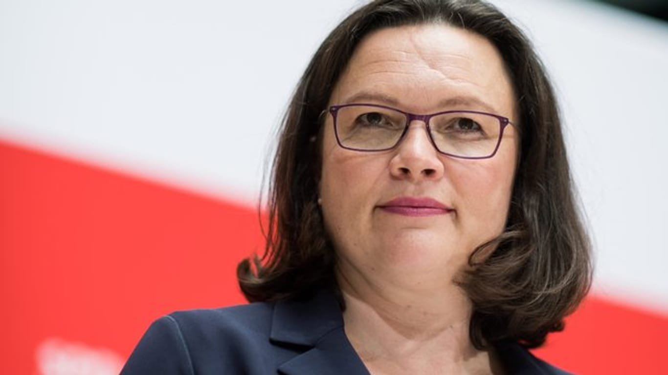 Für SPD-Chefin Andrea Nahles, hier Anfang Juli, ist auch ein Bündnis mit der Linken eine Option.