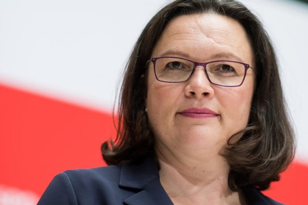 Für SPD-Chefin Andrea Nahles, hier Anfang Juli, ist auch ein Bündnis mit der Linken eine Option.