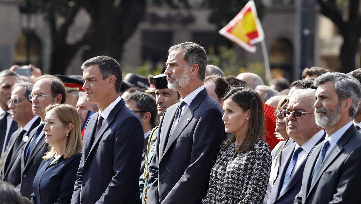 Öffentliche Trauer: Zeremonie für die Opfer zum Jahrestag der Terroranschläge von Barcelona.