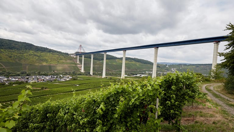 Die Megabrücke mit der umliegenden Landschaft: Kritiker bemängeln, dass die riesige Brücke das idyllische Bild der Landschaft zerstören würde. Dieser Aussage möchte Bauaufseher Christoph Schinhofen nicht zustimmen.