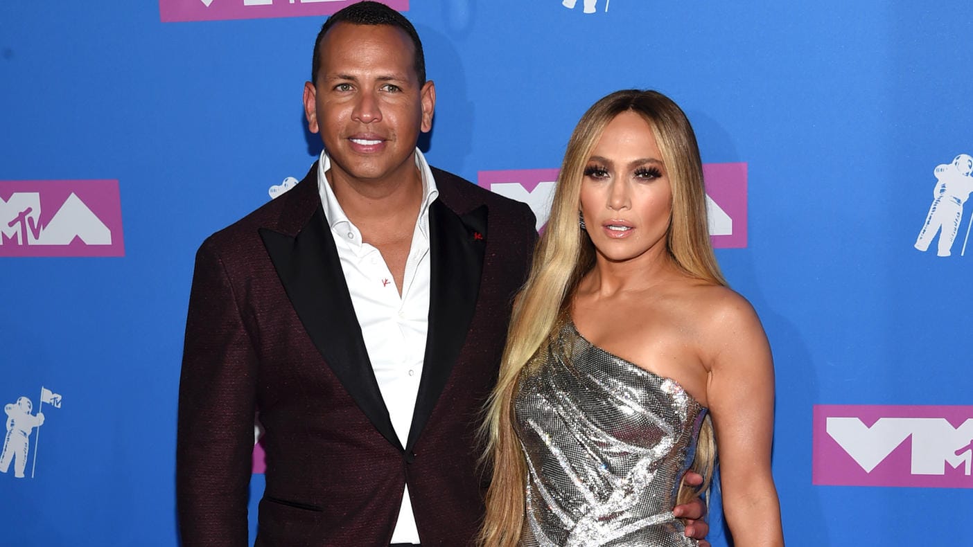 J.Lo mit ihrem Freund Alex Rodriguez: Auch ihm dankte sie in ihrer Rede.