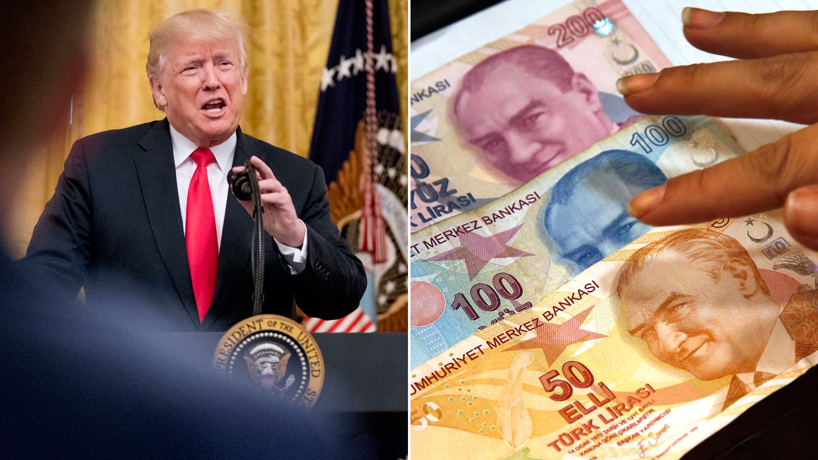 US-Präsident Donald Trump bleibt gegenüber der Türkei hart. Die Lira reagierte mit einer weiteren Abwertung. US-Präsident Donald Trump bleibt gegenüber der Türkei hart. Die Lira reagierte mit einer weiteren Abwertung.