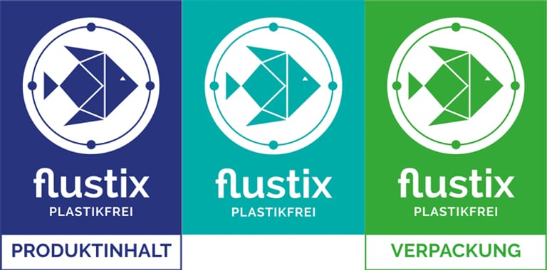 Die Initiative Flustix bietet verschiedene Siegel für plastikfreie Produkte an.