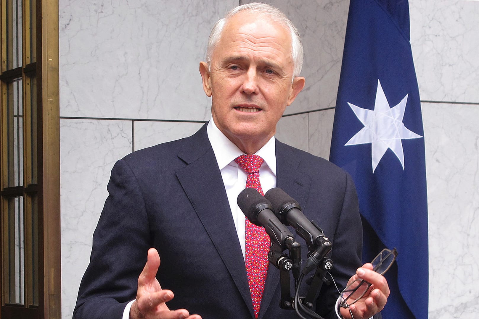 Premierminister Malcolm Turnbull: Erst kürzlich hat Malcolm Turnbull ein parteiinternes Votum überstanden. Nun haben zehn Minister ihren Rücktritt angeboten.