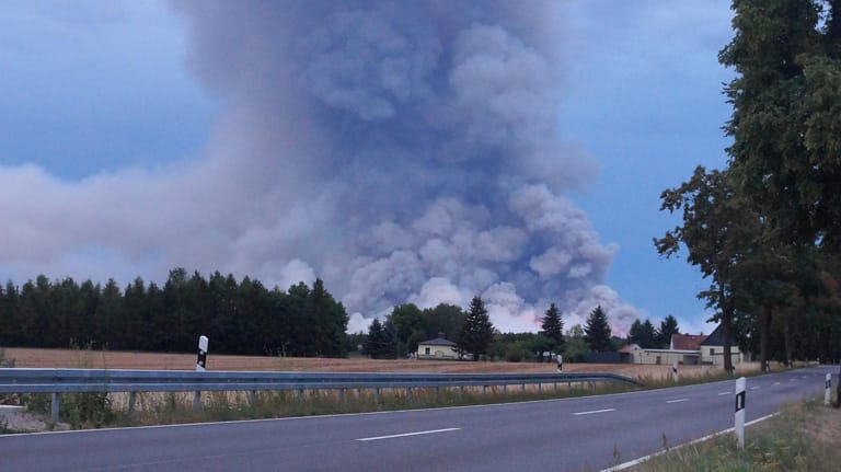 Waldbrand in Brandenburg: Drei Dörfer mussten in der Region evakuiert werden.