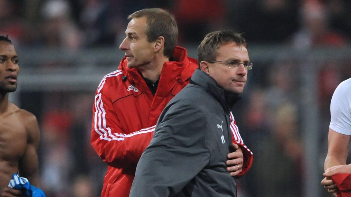 Der eine happy, der andere ernüchtert: Jürgen Klinsmanns Bayern besiegten Rangnicks Hoffenheimer mit 2:1.