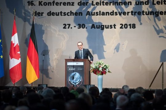Heiko Maas spricht zur Eröffnung der Botschafterkonferenz im Auswärtigen Amt.