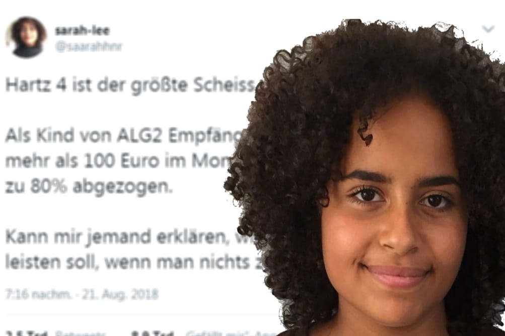 Luft gemacht: Gymnasiastin Sarah Heinrich (17) lebt mit ihrer Mutter in einer Bedarfsgemeinschaft und findet, Kinder sollten dann mehr verdienen dürfen, ohne dass das Geld abgezogen wird.