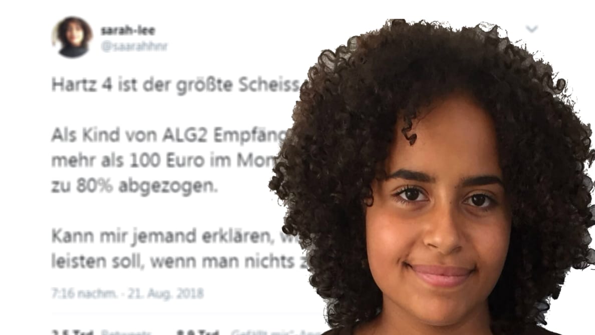 Luft gemacht: Gymnasiastin Sarah Heinrich (17) lebt mit ihrer Mutter in einer Bedarfsgemeinschaft und findet, Kinder sollten dann mehr verdienen dürfen, ohne dass das Geld abgezogen wird.