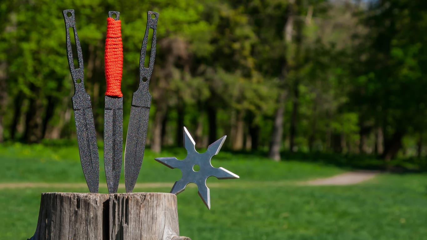 Aus speziellem Material gefertigt: Diese Messer sind zum Wurf konzipiert und werden für Sport und Jagd genutzt