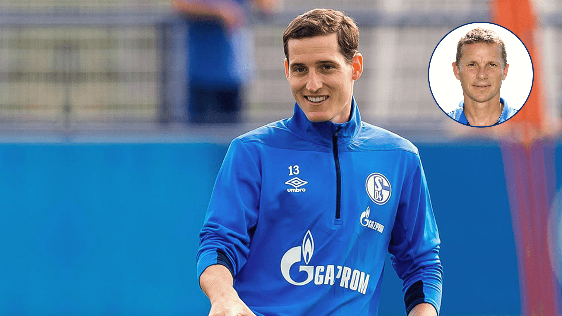 Sebastian Rudy bei seinem ersten Training mit dem FC Schalke 04. Ex-Kapitän Tomasz Waldoch (kl. Foto) schwärmt vom Nationalspieler.