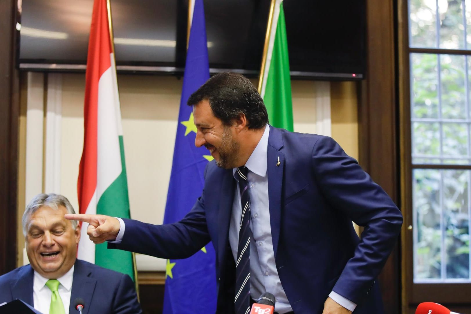 Ungarns Viktor Orban besucht Italiens Matteo Salvini: Die beiden Regierungschefs wollen beim Thema EU-Migrations zusammenarbeiten.