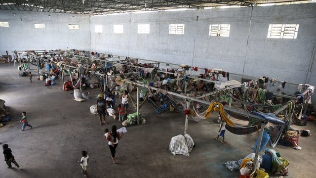 Auffanglager im brasilianischen Pacaraima: Hunderttausende Venezolaner sind seit Monaten auf der Flucht vor Hunger und Elend. Auffanglager im brasilianischen Pacaraima: Hunderttausende Venezolaner sind seit Monaten auf der Flucht vor Hunger und Elend.
