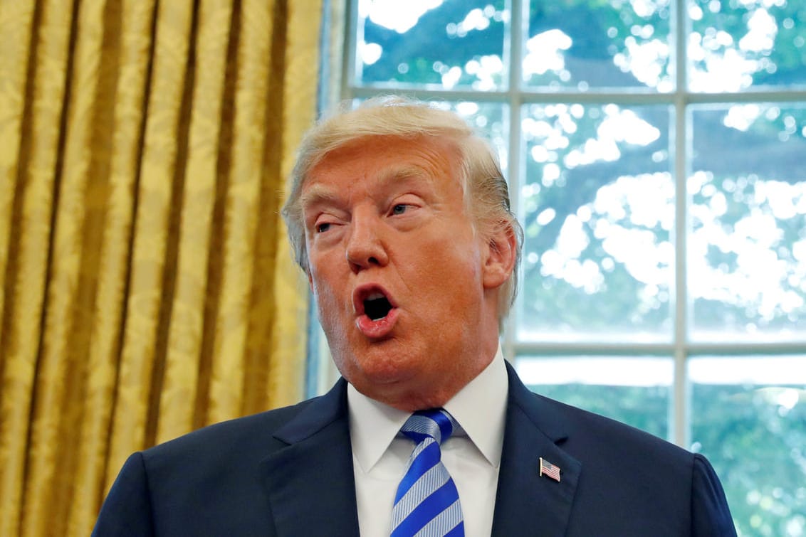 Donald Trump im Weißen Haus: Der US-Präsident warnte Geistliche vor angeblich gewalttätigen Demokraten.