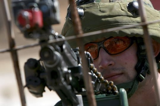 Ein US-Marine beim gemeinsamen Manöver mit den südkoreanischen Streitkäften.