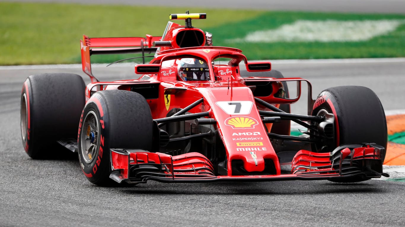 Kimi Raikkönen auf der Strecke in Monza.