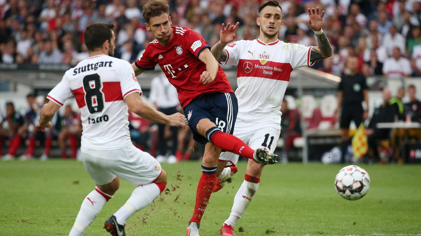 Leon Goretzka trifft per Schlenzer zum 1:0: Der Nationalspieler war der beste Mann beim Sieg des FC Bayern.