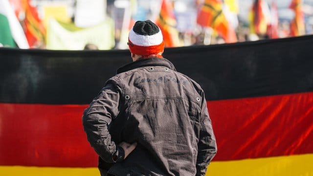 Pegida-Demo in Dresden.