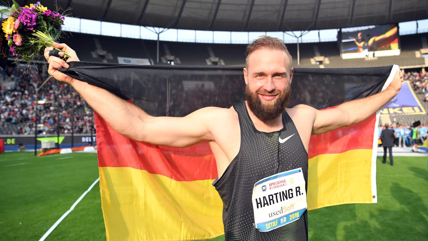 Robert Harting beim ISTAF: Seinen letzten Wettkampf bestritt der Diskus-Star im Berliner Olympiastadion.