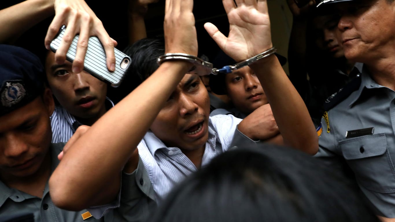Kyaw Soe Oo, Journalist bei der Nachrichtenagentur Reuters: Das Urteil gegen ihn uns seinen Kollegen Wa Lone war bereits in der vergangenen Woche erwartet, dann aber verschoben worden.