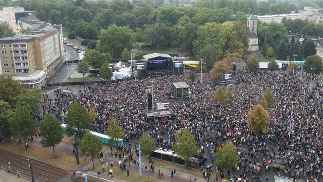 Das Konzert in Chemnitz stand unter dem Motto "#wirsindmehr".