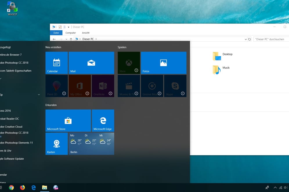 Windows 10: Microsofts Betriebssystem wird auf Bildschirm gezeigt.