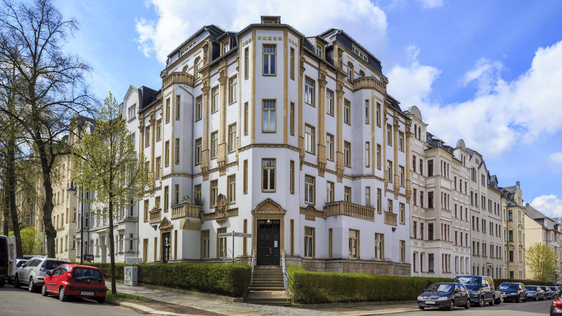 Blühende Landschaften: Renovierte Gründerzeit- und Jugendstilbauten auf dem Kaßberg in Chemnitz.