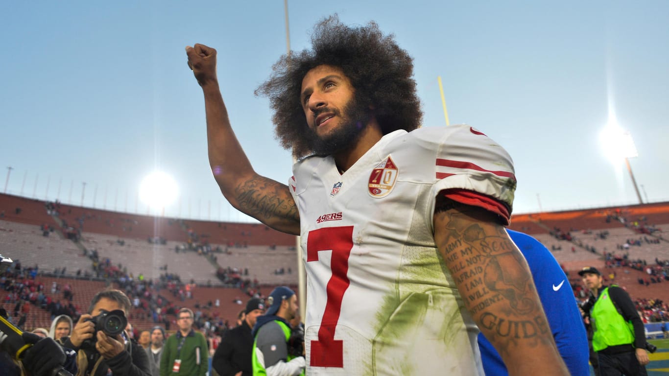 Colin Kaepernick in Los Angeles: Der NFL Quarterback sorgte mit seinem Hymnen-Protest für politische Kontroversen.