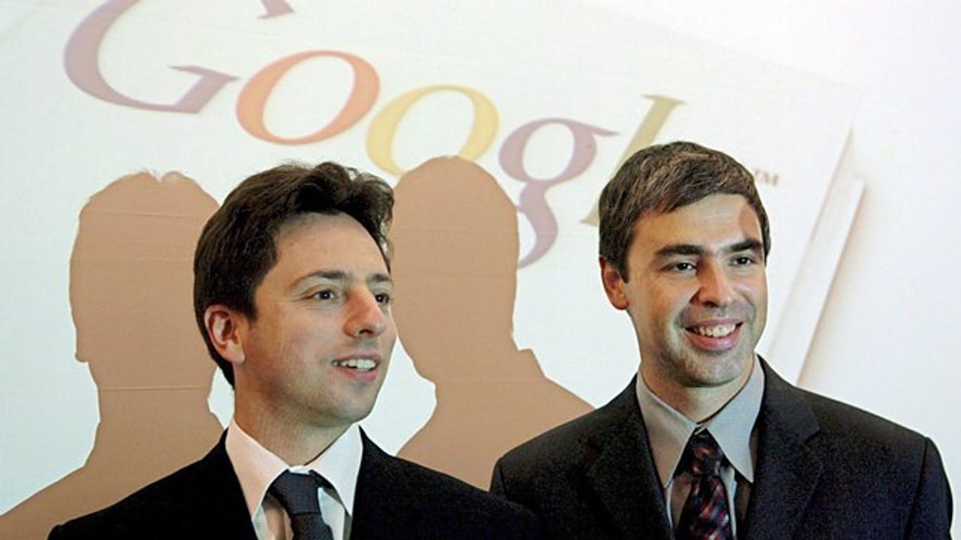 Die erste Version ihrer Suchmaschine entwickelten Sergey Brin (l) und Larry Page 1996.