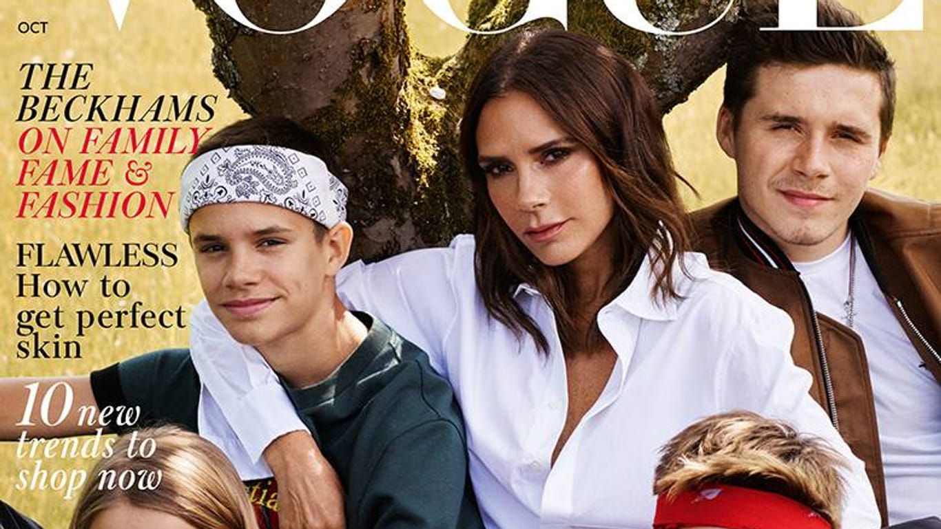 Das "Vogue"-Cover: Victoria Beckham inmitten ihrer Kinder.