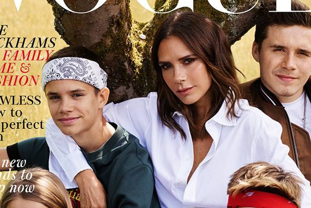 Das "Vogue"-Cover: Victoria Beckham inmitten ihrer Kinder.