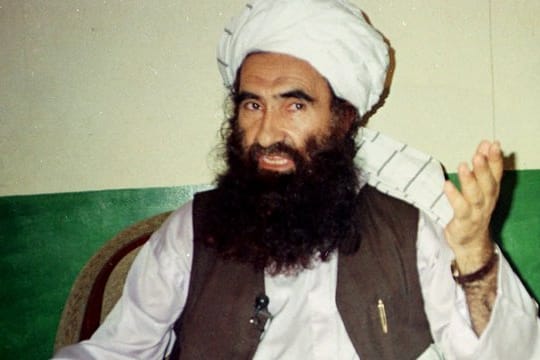 Dschalaluddin Hakkani, afghanischer Islamist, spricht während eines Interviews (Archivbild).