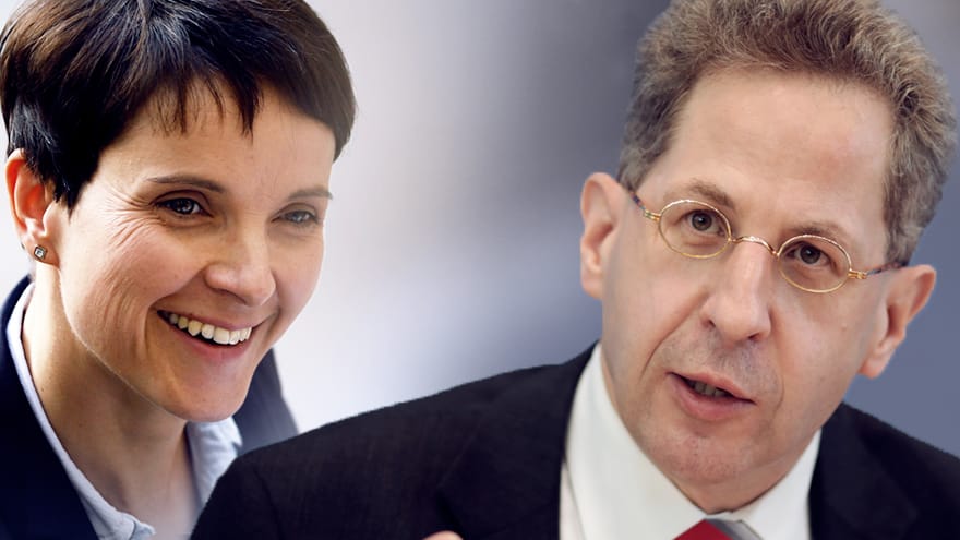 Frauke Petry und BfV-Chef Hans-Georg Maaßen: Beriet der oberste Verfassungsschützer die damalige AfD-Vositzende, wie sie die Beobachtung ihrer Partei umgehen könne? Das behauptet eine AfD-Aussteigerin.