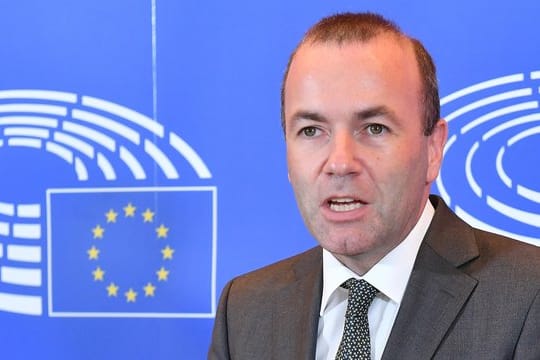 Manfred Weber bei der Bekanntgabe seiner Bewerbung um die Spitzenkandidatur der Europäischen Volkspartei.