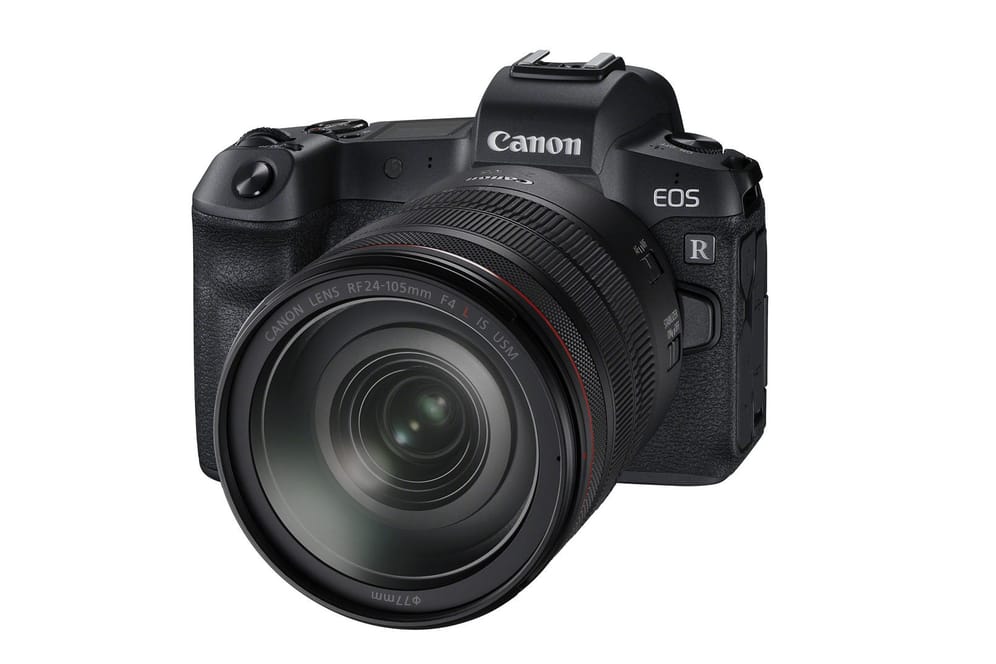 Canons spiegellose Vollformatkamera EOS R. Das Gerät kommt im Oktober in den Handel.